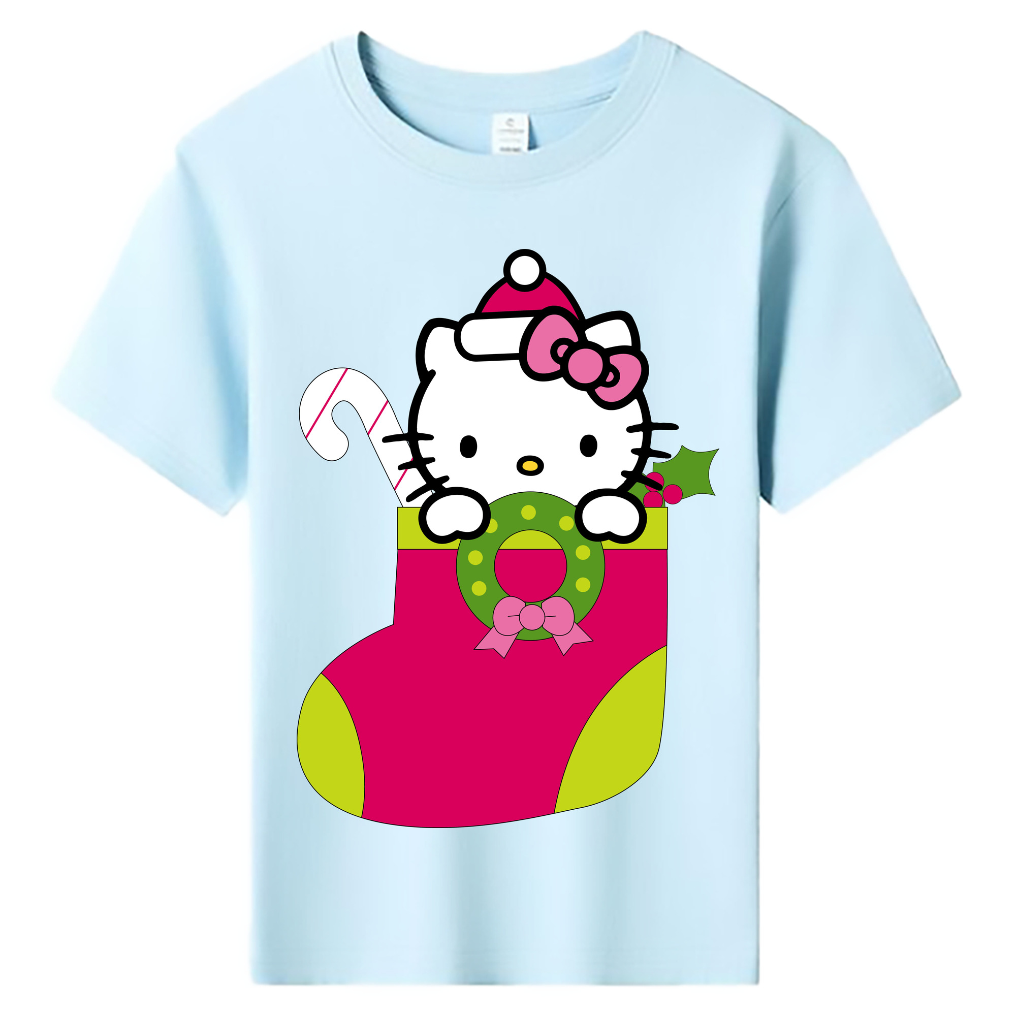 （画像用） Hello Kitty ハローキティ 綿100％キッズTシャツ（フロントプリント）